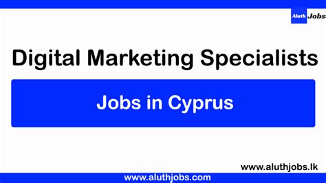 Latest Job Vacancies in Cyprus .